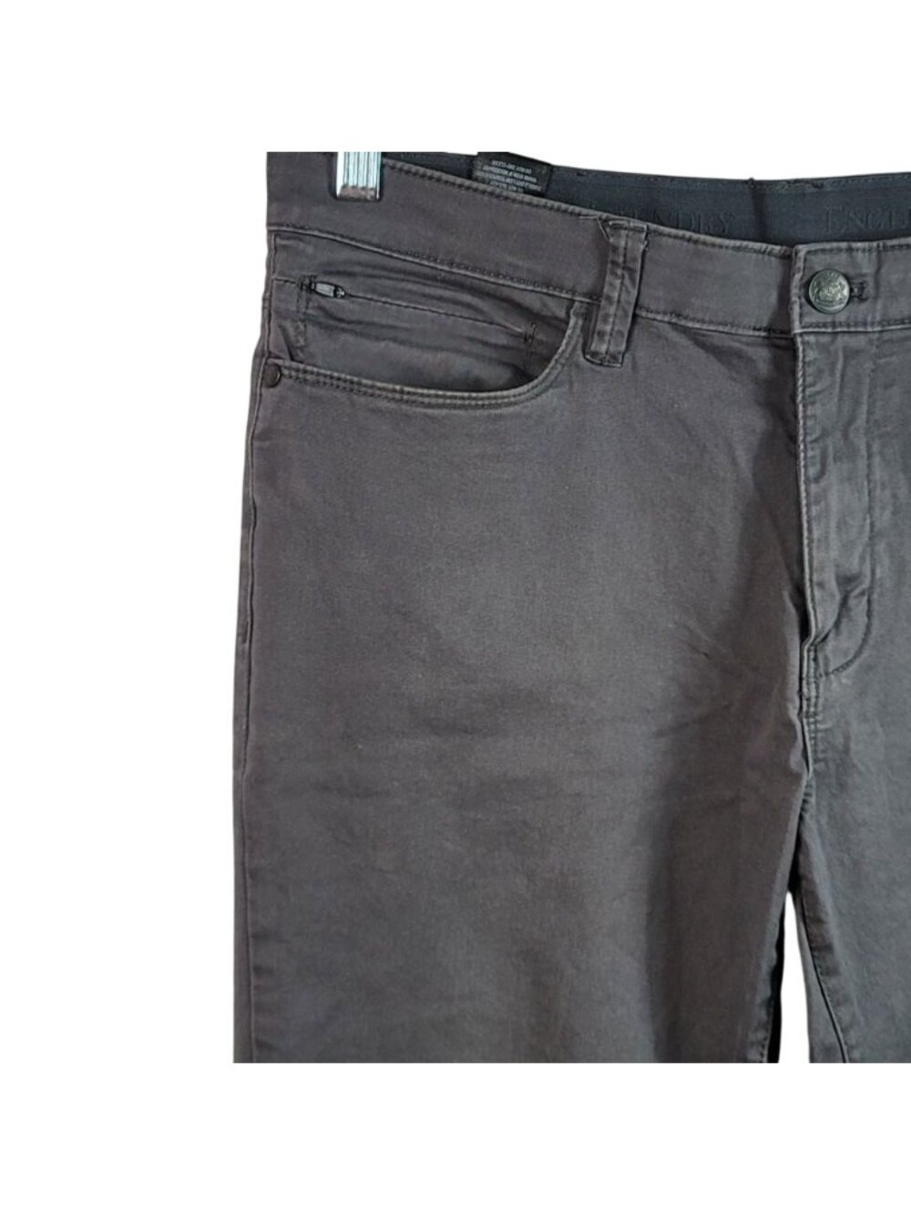 English Laundry Mens 5-Pocket Pant Gray 32x30 Straight Leg Zip Flat Front Pocket - Picture 3 of 7